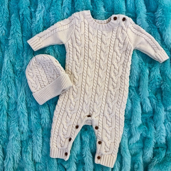 cable knit romper